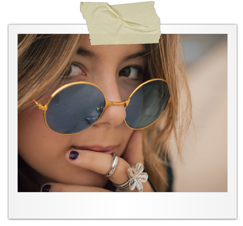 Blank polaroid frame